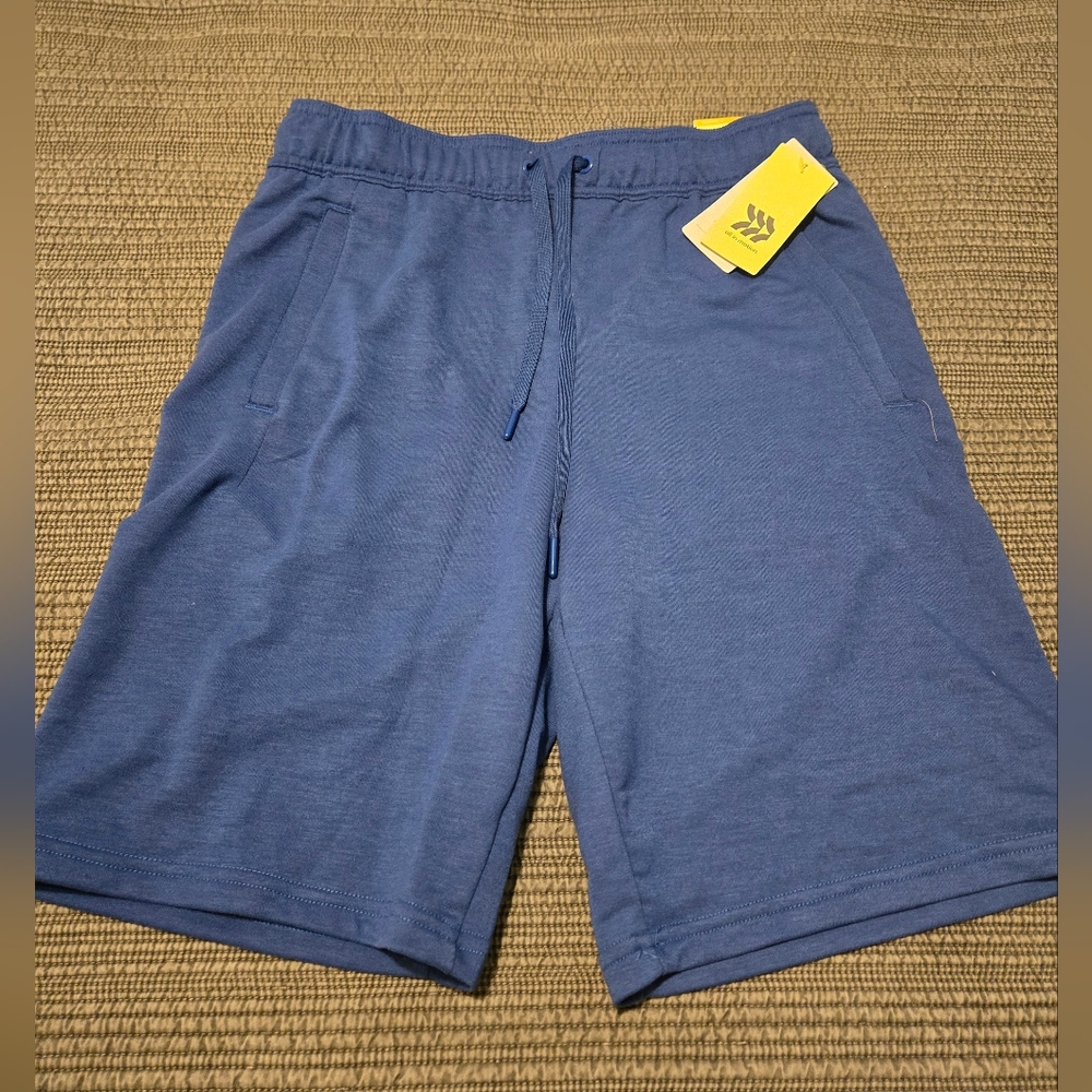 🎯 All in Motion Mens soft gym shorts blue size small